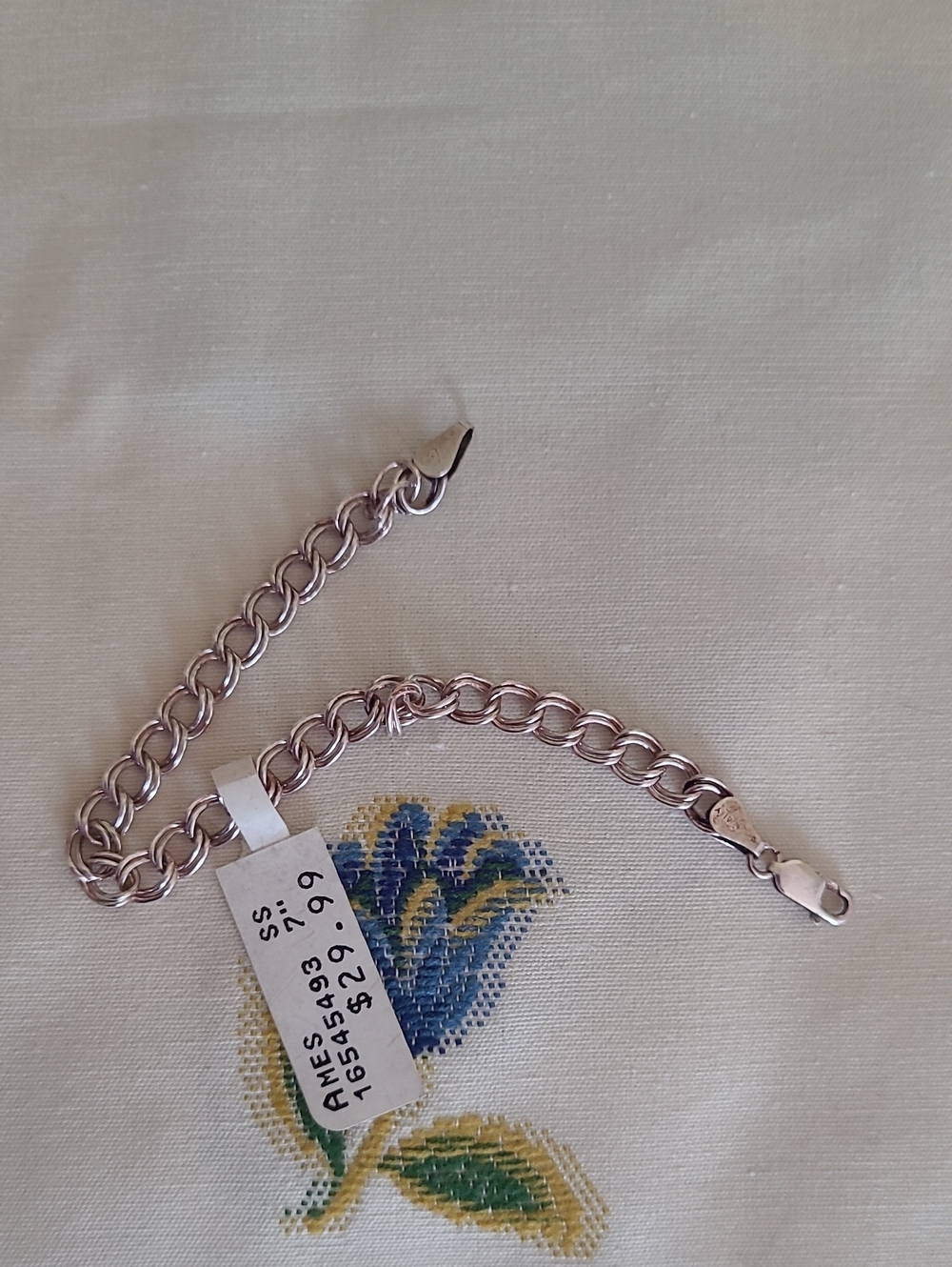 Vintage Sterling Silver Cuban Charm Bracelet - Picture 12 of 13